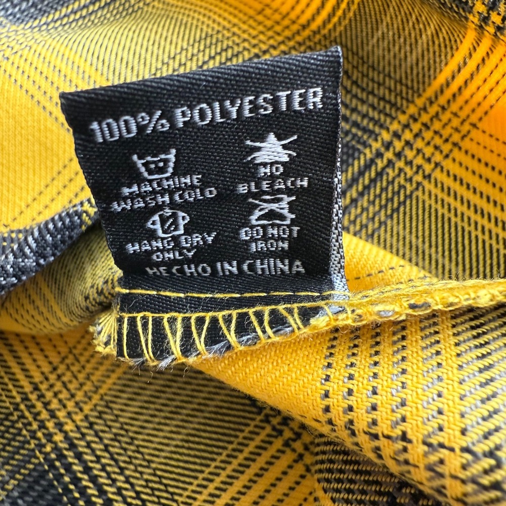Dixxon NWT Parham Panhead J & P Cycles Bumblebee Flannel Snap Up Shirt M - Picture 4 of 11